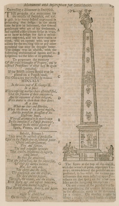 Cruz del mercado, Smithfield de English School