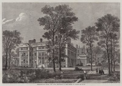 Marlborough House, la residencia urbana del Príncipe de Gales (grabado) de English School
