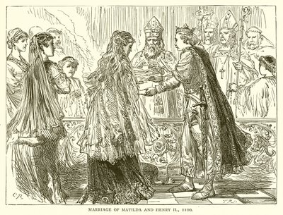 Matrimonio de Matilda y Enrique II, 1100 de English School
