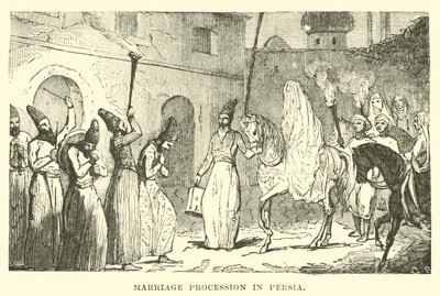 Procesión de matrimonio en Persia de English School