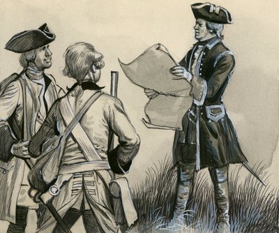 Mariscal de Saxe con infantería francesa de English School