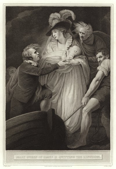 María Reina de Jacobo II abandonando el reino de English School