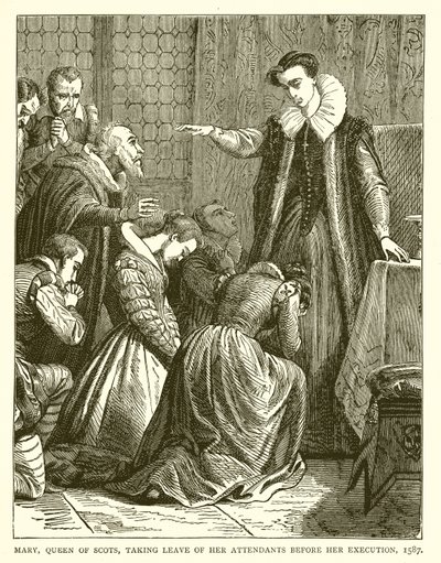 María, Reina de Escocia, despidiéndose de sus asistentes antes de su ejecución, 1587 de English School
