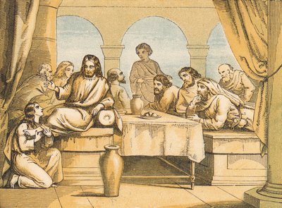 María ungiendo los pies de Jesús de English School