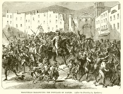Masaniello arengando al pueblo de Nápoles de English School