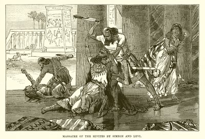 Masacre de los heveos por Simeón y Leví de English School