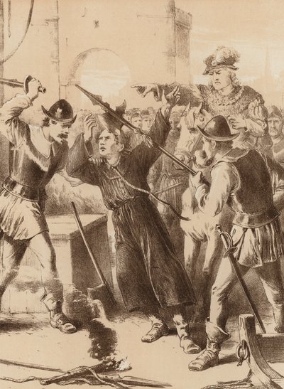 Matthew Flathers, "Un corte desesperado en la cabeza" (litografía) de English School
