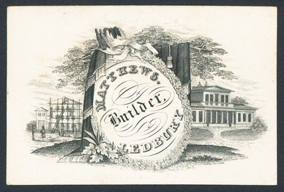 Matthews, constructor, tarjeta comercial de English School