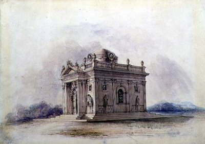Diseño de Mausoleo, c.1825 de English School
