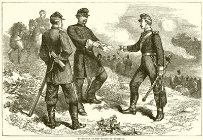 McClellan en la Batalla de Antietam de English School