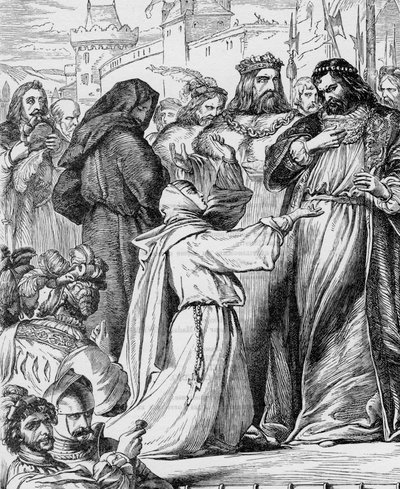 Medida por Medida - Ilustración en “Obras completas de William Shakespeare” 1866 - Las ilustraciones y la forma general de esta edición son tomadas del Shakespeare ilustrado de Cassell, publicado en Londres de English School