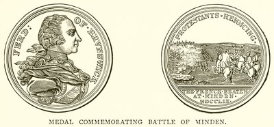 Medalla conmemorativa de la batalla de Minden de English School