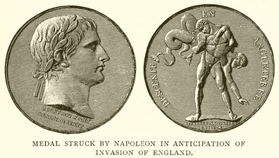 Medalla acuñada por Napoleón en anticipación de la invasión de Inglaterra de English School