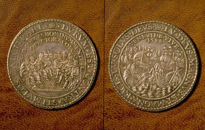 Medalla conmemorativa de la Derrota de la Armada Española, 1588 (plata) de English School