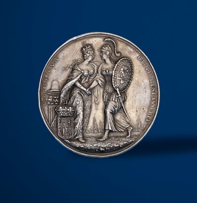 Medalla conmemorativa de la coronación de William y Mary, 1689 (reverso) de English School