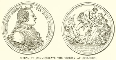 Medalla para conmemorar la victoria en Culloden de English School