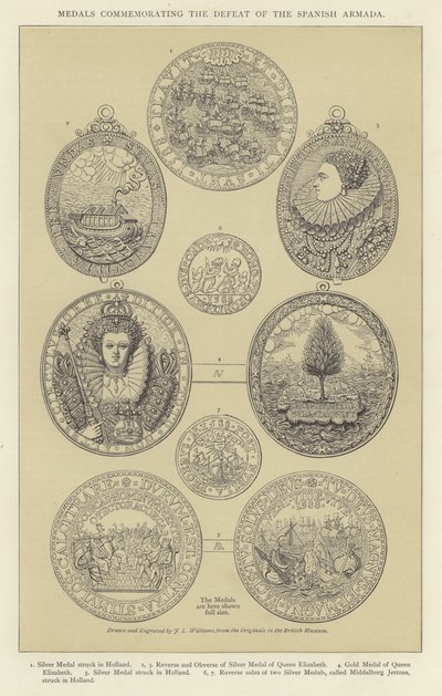 Medallas conmemorativas de la derrota de la Armada Española de English School