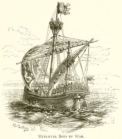 Barco de Guerra Medieval de English School