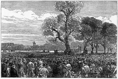 Reunión en el Árbol del Reformador, Hyde Park Londres de English School