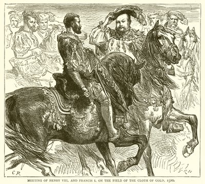 Encuentro de Enrique VIII y Francisco I en el Campo del Paño de Oro, 1520 de English School
