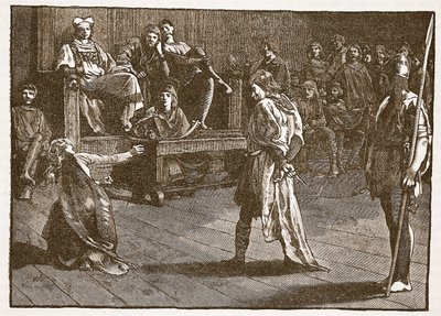 Reunión del Shire-Moot, c.835, ilustración de Cassells Illustrated History of England de English School