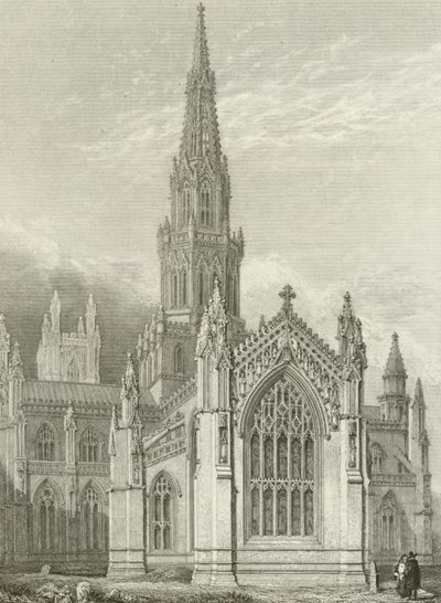 Abadía de Melrose, restaurada de English School