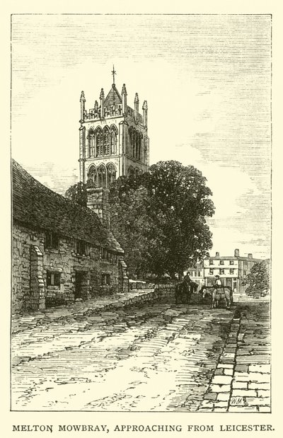 Melton Mowbray, acercándose desde Leicester de English School