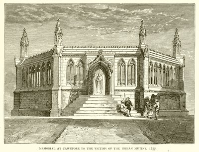 Memorial en Cawnpore a las víctimas del motín indio, 1857 de English School