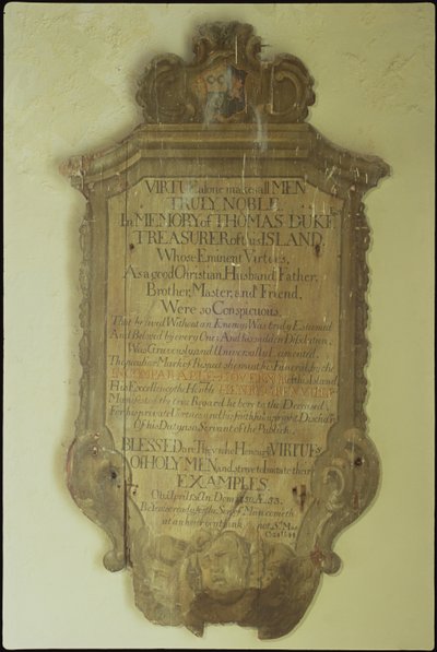 Memorial a Thomas Duke, 1750 de English School