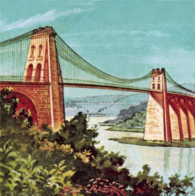 Puente colgante de Menai de English School