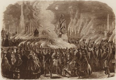 Festival de Mendelssohn, la procesión de antorchas, 1860 de English School