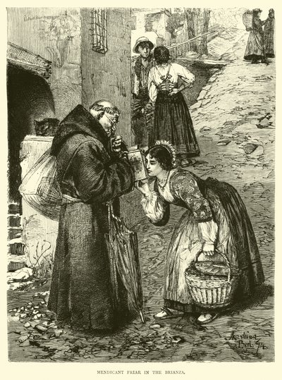 Fraile mendicante en la Brianza de English School