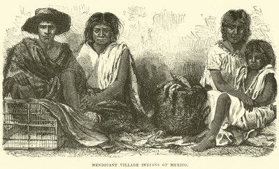 Indios mendicantes de aldea de México de English School