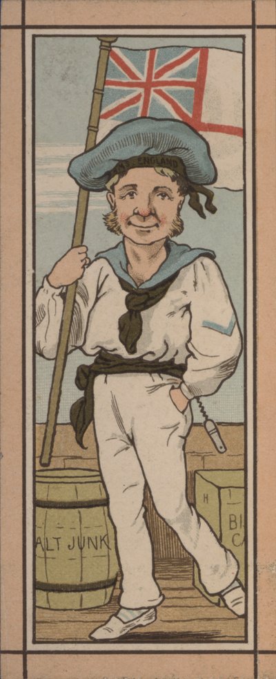 Ilustración del menú: Gran Bretaña (litografía en color) de English School