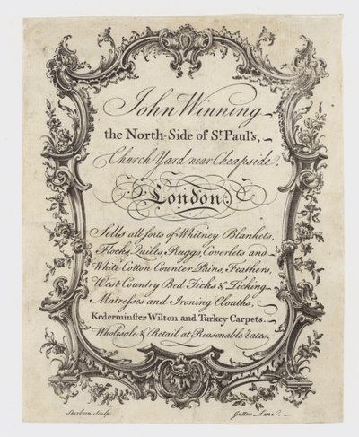 Mercero, John Winning, tarjeta comercial de English School