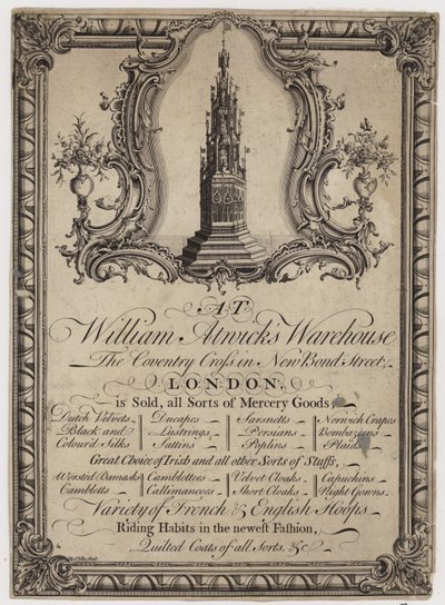 Mercero, William Atwick, tarjeta comercial de English School