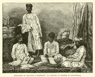 Comerciantes de Calcuta, Marwaris, es decir, nativos de Marwar en Rajputana de English School