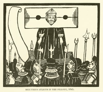 Mercurius Aulicus en la picota, 1645 de English School