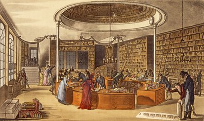 Messrs Lackington Allen y Co., 1809, Libreros Templo de las Musas, Finsbury Square de Ackermanns Repository of Arts, Literature, Commerce, Manufacture, Fashions and Politics, pub. 1809 de English School