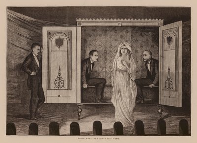 Messrs, Maskelyne and Cookes Dark Seance (grabado) de English School