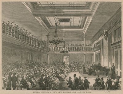 El nuevo edificio de Messrs Metzler & Co - la sala de conciertos de English School