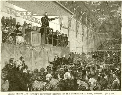 Reunión revivalista de los Sres. Moody y Sankey en el Agricultural Hall, Londres de English School