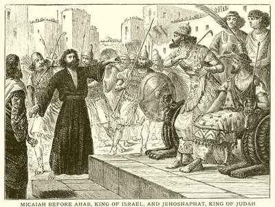Micaías ante Acab, rey de Israel, y Josafat, rey de Judá de English School