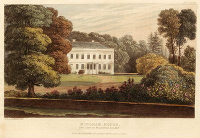 Midgham House, la Residencia de W.S. Poyntz, Esq., M.P., pub. 1826 de English School