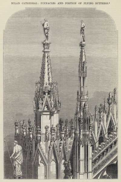 Catedral de Milán, Pináculos y parte del arbotante de English School