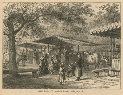 Feria de la leche en el Parque de St. James de English School