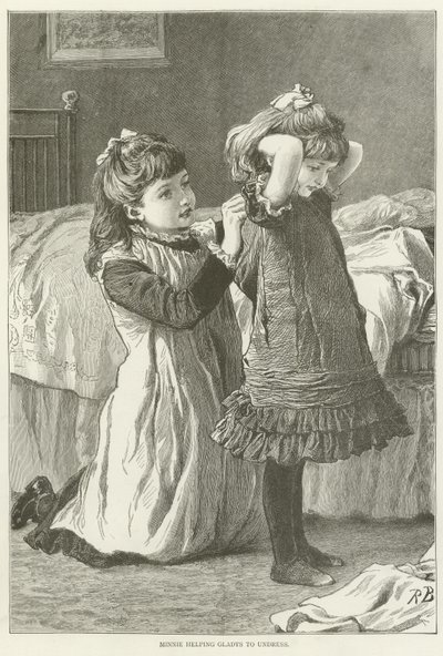Minnie ayudando a Gladys a desvestirse de English School