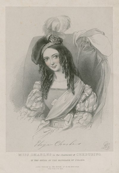Miss Charles en el personaje de Cherubino en la ópera Las bodas de Fígaro de English School