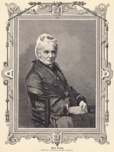 Srta. Clough, directora del Newnham College, Cambridge (grabado) de English School