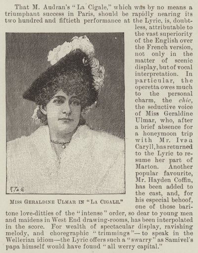 La Srta. Geraldine Ulmer en "La Cigale" de English School